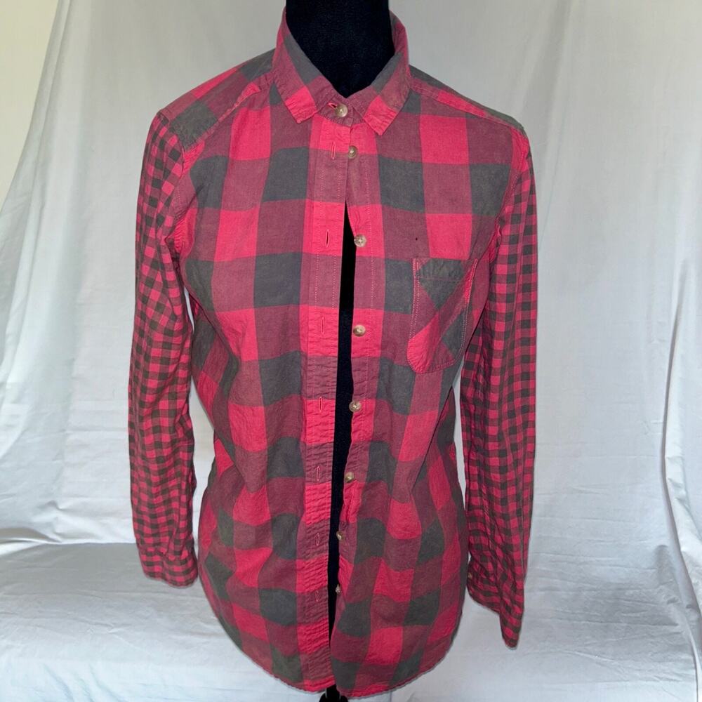 American Eagle Outfitters XS Women’s Plaid Jegging Shirt Long Sleeve Button-Down